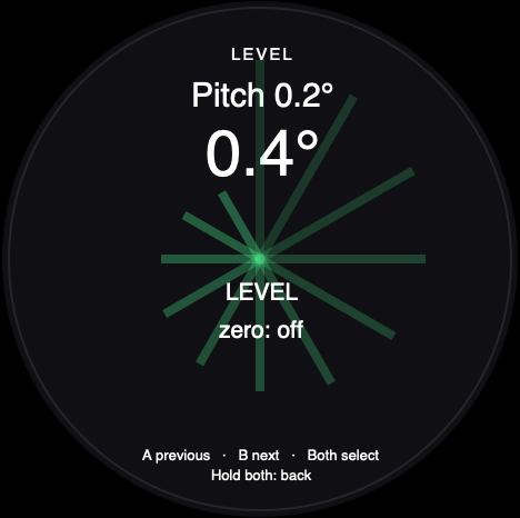 Round-screen acceptance reference for Level