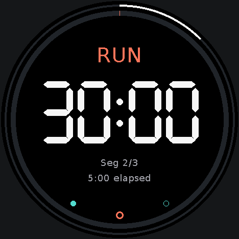 C25K running interval on the Stopwatch