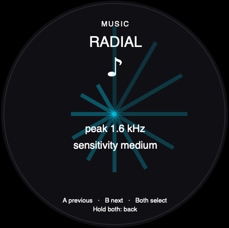 Round-screen acceptance reference for Music Visualizer