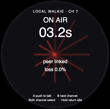Round-screen acceptance reference for Walkie-Talkie